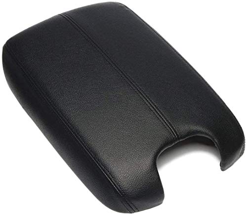 Lucky Seven Black Leather Suture Console Armrest Lid Cover fits - Product Imagery