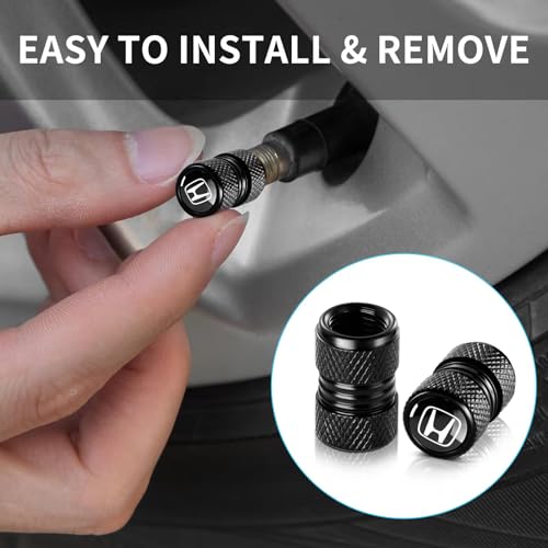 Tire Valve Stem Caps for Honda Metal Car Wheel Air caps Auto - Product Imagery