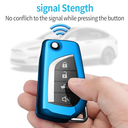 Compatible with Toyota Key Fob Cover with Keychain Soft TPU 360 - Product Imagery