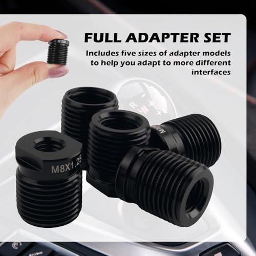10PCS Car Gear Shift Knob Adapter Aluminum Alloy,Muti-Size Gear - Product Imagery