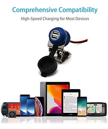 Cliff Top Motorcycle USB Charger Waterproof Dual USB Port 4.6A - Product Imagery