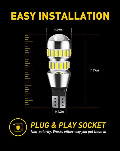 AUXITO 912 921 LED Bulb Reverse Light Bulbs, 600% Ultra Bright - Product Imagery