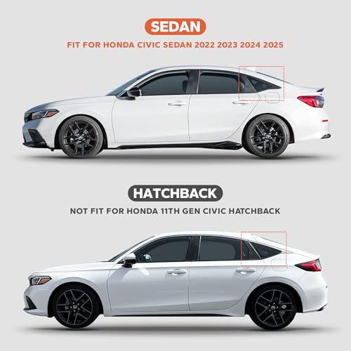 for 2022-2026 Honda Civic Accessories (11th Gen), 7pcs Exterior - Product Imagery