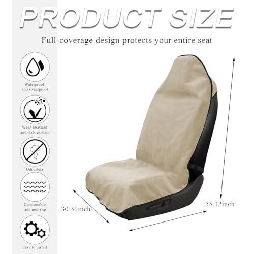 DXNQ Waterproof Car Towel Seat Cover, Sweating Non-Slip Premium - Product Imagery