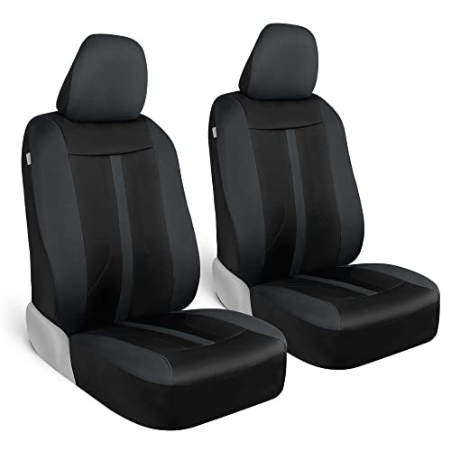 Motor Trend Gray Cloth Car Seat Covers for Front Seats – Premium - Product Imagery