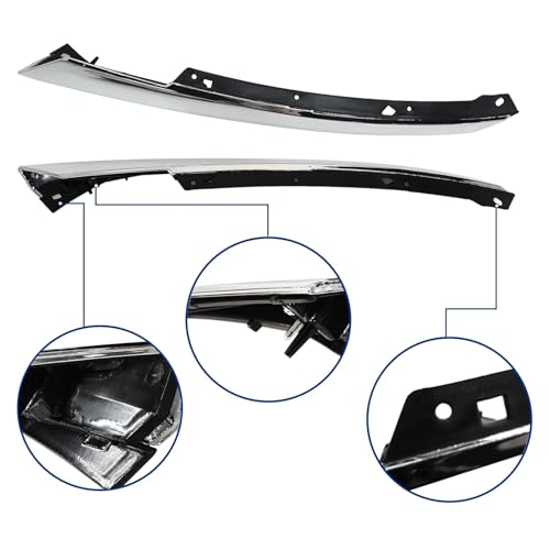 2PCS Chrome Grille Molding Headlight Eyelid Fits 2016-2018 Honda - Product Imagery