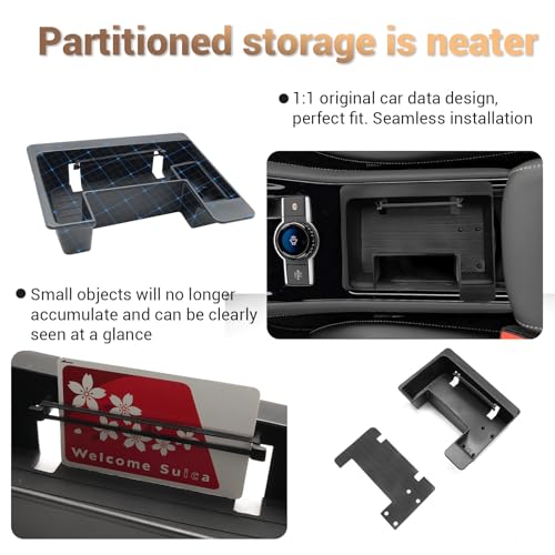 YEE PIN Console Organizer 2026 Tiguan Rline Black Center Console - Product Imagery