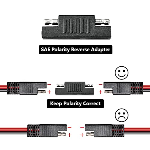 BFXM SAE Connector, SAE Extension Cable, 12v Quick Connect 12FT - Product Imagery
