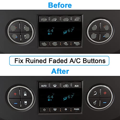 Wisdompro 3 Pack AC Dash Button Repair Decal Stickers for 07-14 - Product Imagery