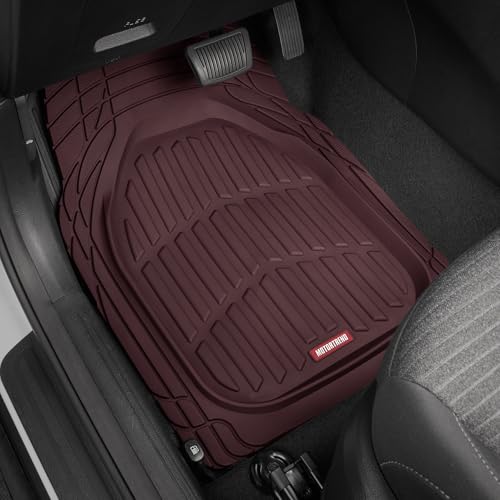 Motor Trend FlexTough Floor Mats for Cars, Burgundy Deep Dish - Product Imagery