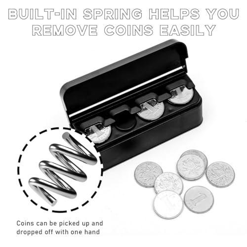 Ohleats Coin Holder for Car, Portable Mini Change Storage Box - Product Imagery