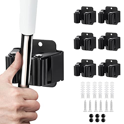 JAMEND CLXP 6PCS Broom and Mop Holder, Heavy Duty Garden Tool - Product Imagery