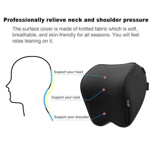 Crofy 2-Pack Car Neck Pillow, Headrest Pillow with Adjustable - Product Imagery