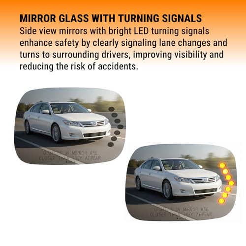 Burco 5281S Convex Passenger Side View Power Mirror Glass with - Product Imagery