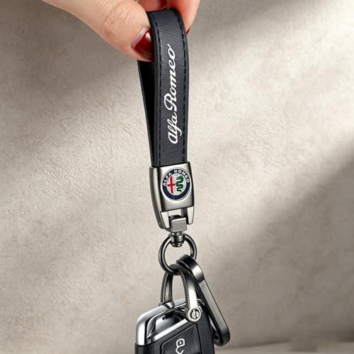 Leather Car Key Chain Metal Car Keyring Accessories Suit for - Product Imagery