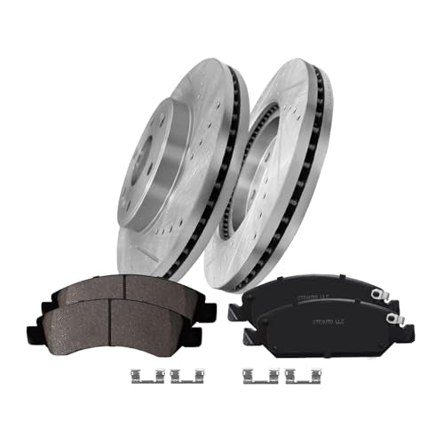 PM Auto Set of 6 Front 330mm Drilled Slotted Disc Brake - Product Imagery