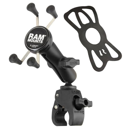 RAM MOUNTS X-Grip Motorcycle Phone Mount with Tough-Claw Clamp - Product Imagery