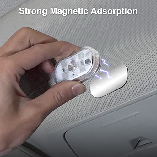 4Pcs Car LED Lights Interior Wireless, 7 Colors Interior Car - Product Imagery