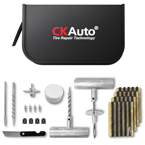 CKAuto 36 pcs Universal Tire Repair Kit with Plugs Heavy Duty - Product Imagery