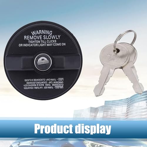 1 PC Car Fuel Tank Cap with Lock and Key, ABS Plastic Anti-theft - Product Imagery