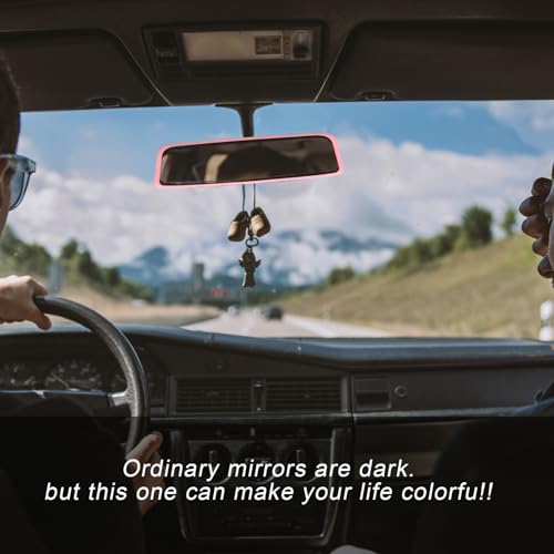 Wevdn Rear View Mirror Protector Frame, Silicone Car RearView - Product Imagery
