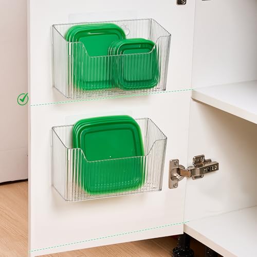 Sinnsally 2 Pack Cabinet Door Organizer,Self Adhesive Lid - Product Imagery