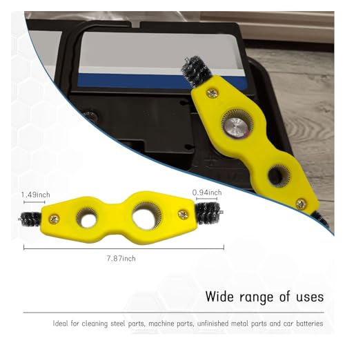 Dickno Car Battery Terminal Cleaning Brush, 4 in 1 Anti-Rust - Product Imagery