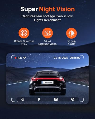 70mai Dash Cam M310, Dash Camera for Cars 1296P QHD, Smart Dash - Product Imagery
