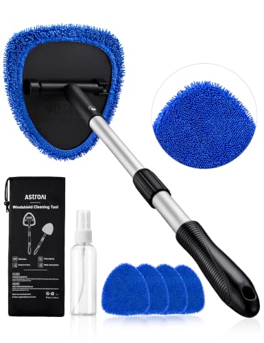 AstroAI 21" Extra-Long Windshield Cleaner Tool & Car Interior - Product Imagery