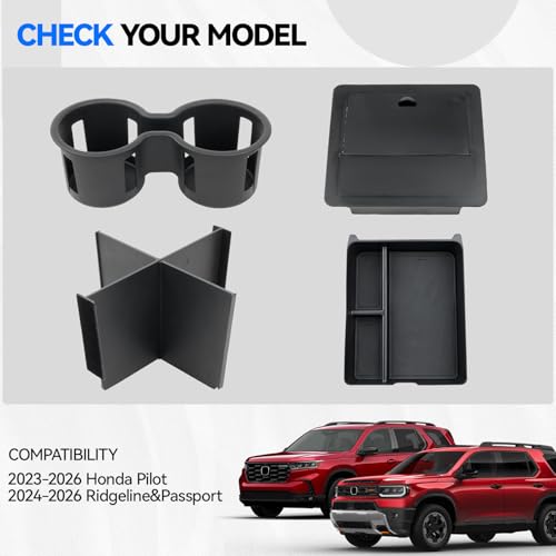 ELECFRESH Center Console Organizer for 2023-2026 Honda Pilot - Product Imagery