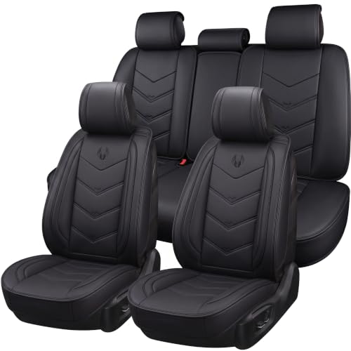 Seat Covers Full Set, Black Seat Covers for Cars 5 Seats, Car - Product Imagery