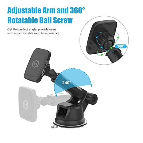 WixGear Universal Magnetic Car Mount Holder, Windshield Mount - Product Imagery