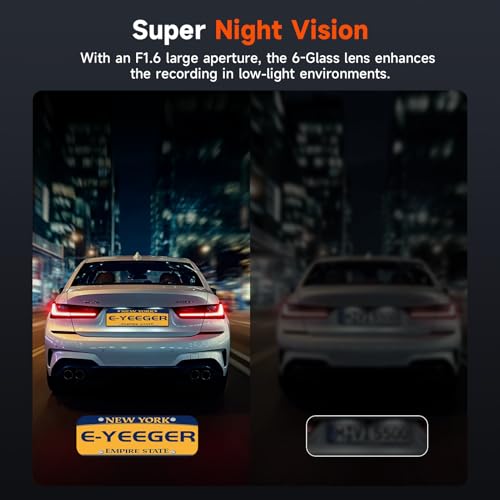 Dash Cam Front and Rear, 4K+1080P Dual Camera for Cars, 32GB - Product Imagery