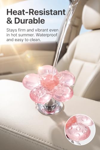 Car Push to Start Button Cover, Cute 3D Flower Start Button - Product Imagery