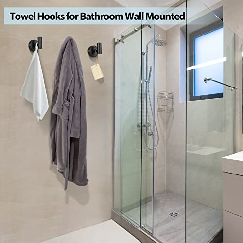 Kruodop Towel Hooks for Bathroom,2 Packs Wall Mount Towel - Product Imagery