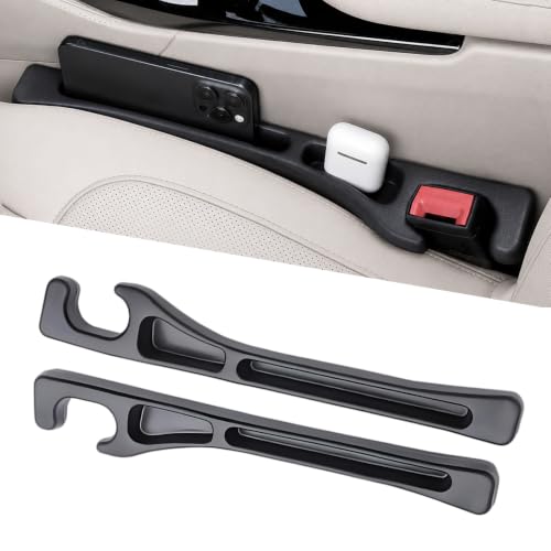 Car Seat Gap Filler Organizer 2 PCS Black Universal Seat Gap - Product Imagery