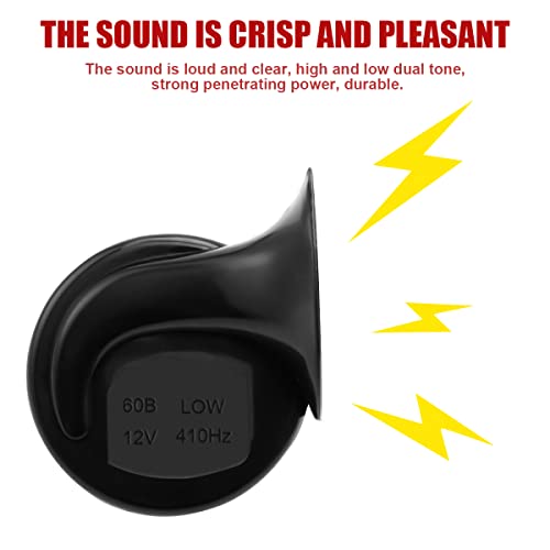 2PCS 12V Waterproof Air-Electric Snail Horn Kit, Red - Product Imagery