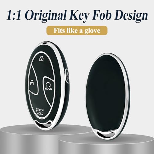 5 Buttons Compatible with Hyundai Key Fob Cover Accessories, - Product Imagery