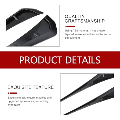 2PCS Car Fender Side Vents, ABS Air Wing Vent Trim Sticker, - Product Imagery