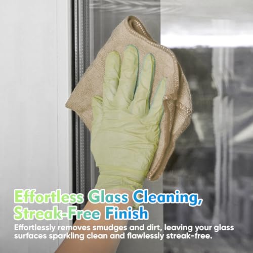HOMEXCEL Brown Microfiber Cleaning Cloth 6 Pack 12.5 x 12.5 inch - Product Imagery