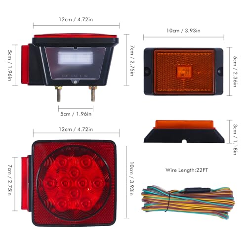 MAXXHAUL 70205 Trailer Light Kit - 12V All LED, Left and Right - Product Imagery