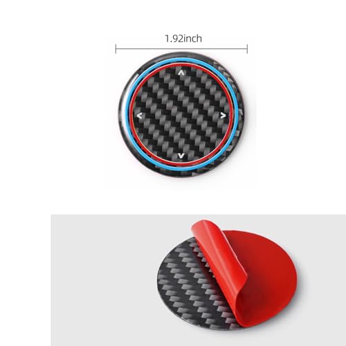 BETTERHUMZ Multimedia Knob Sticker for BMW, Carbon Fiber, - Product Imagery