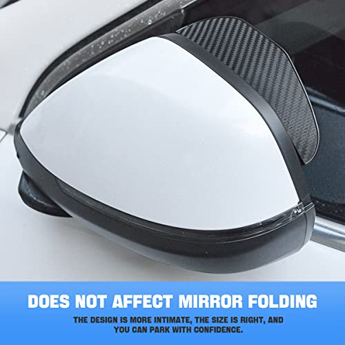 Blilo 2PCS Smoke Visor Guards for Car Side Mirrors - Waterproof - Product Imagery