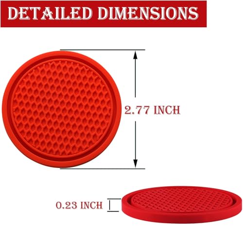 SINGARO Car Cup Coaster, 4PCS Universal Non-Slip Cup Holders - Product Imagery