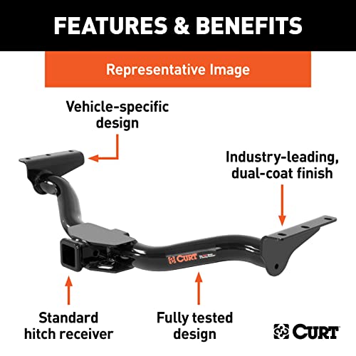 CURT 13555 Class 3 Trailer Hitch, 2-Inch Receiver, Select Honda - Product Imagery