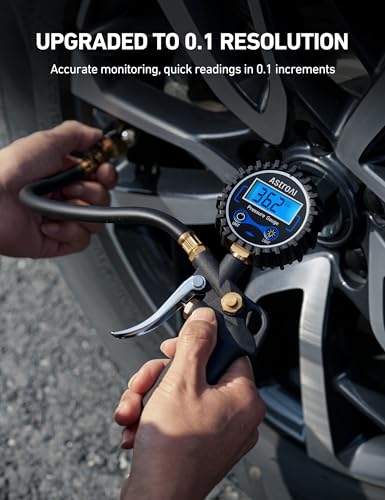 AstroAI Digital Tire Pressure Gauge with Inflator 3-250 PSI Fits - Product Imagery