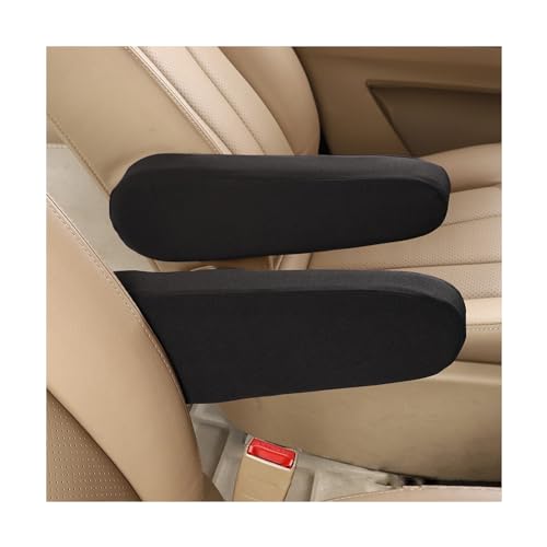 Kewucn 2 PCS Car Front Seat Armrest Covers, Elastic Fabric Auto - Product Imagery