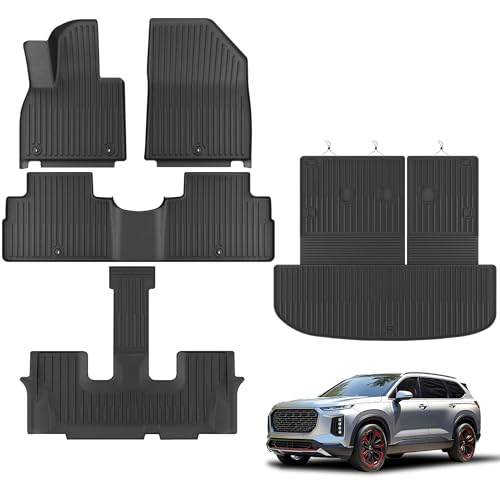 KARPAL Floor Mats for 2020-2025 Hyundai Palisade 7/8 Passenger - Product Imagery