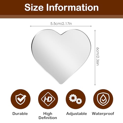Blind Spot Mirror 2 Pack Cute Car Accessories for Women Heart - Product Imagery