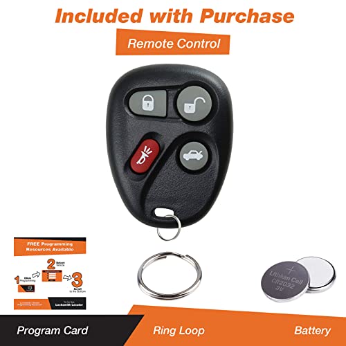 Replacement Key Fob Car Entry Remote for Pontiac Sunfire, - Product Imagery